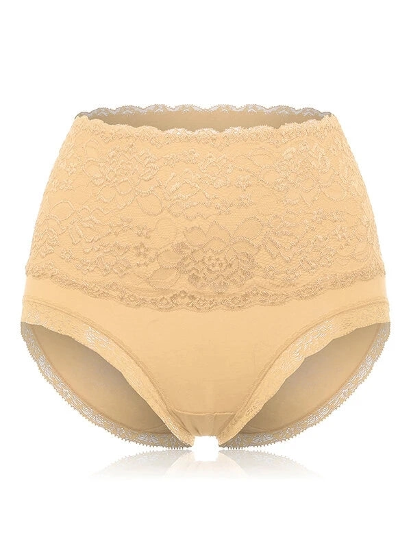 4-Pack Floral Designs Cotton High Waist Briefs
