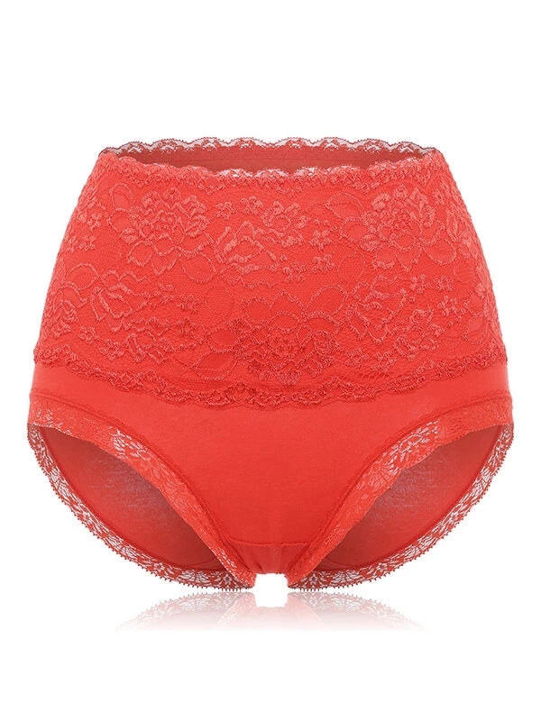 4-Pack Floral Designs Cotton High Waist Briefs
