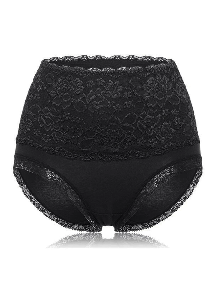 4-Pack Floral Designs Cotton High Waist Briefs