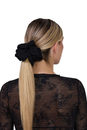 AFRM Lace Scrunchie - Noir