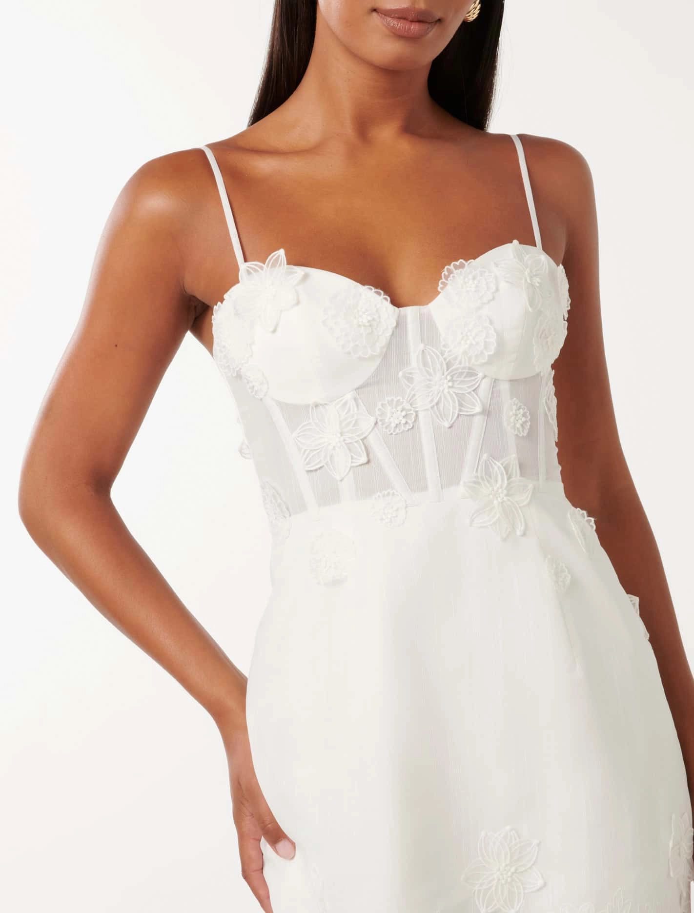 Avery Flower Detail Mini Dress
