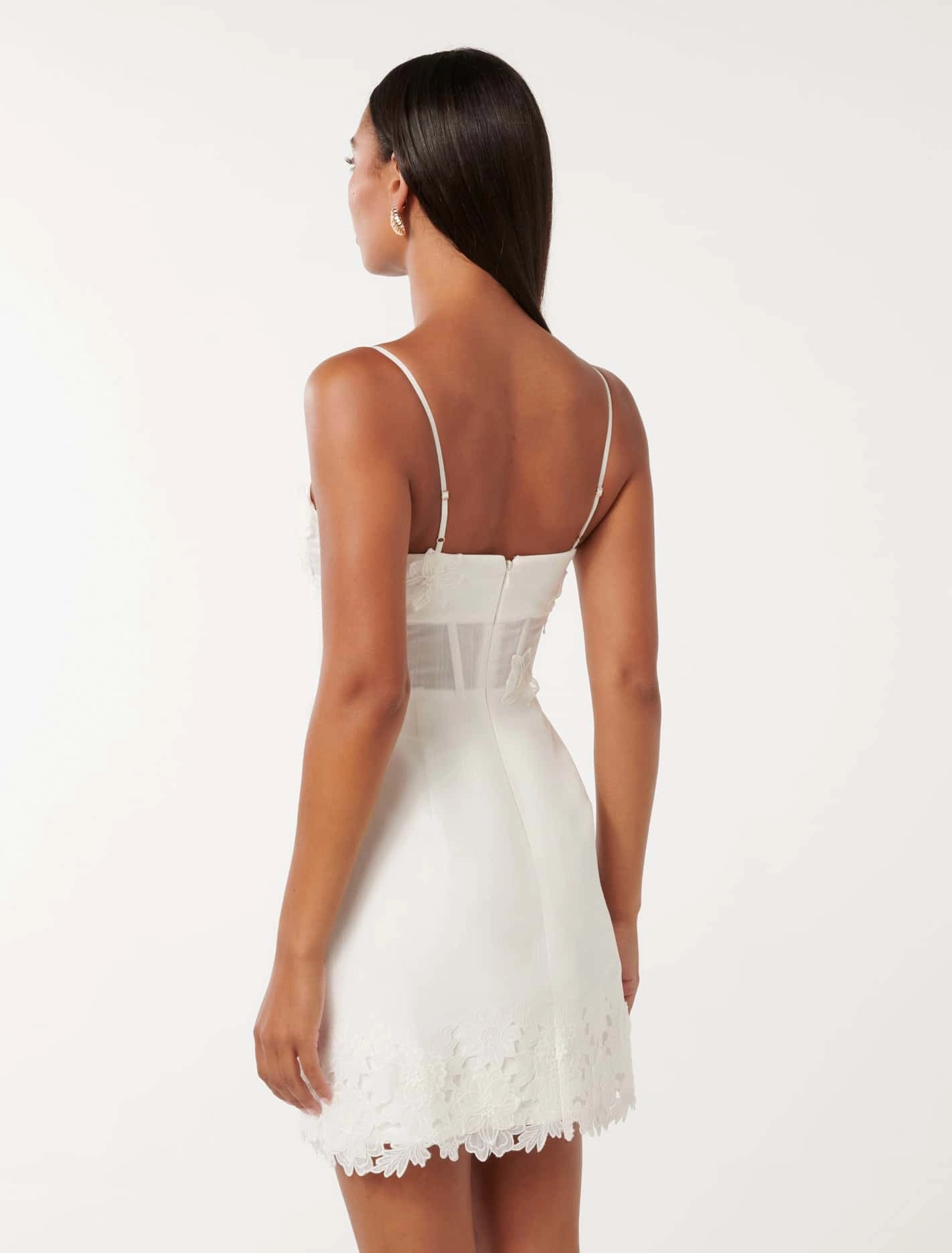 Avery Flower Detail Mini Dress