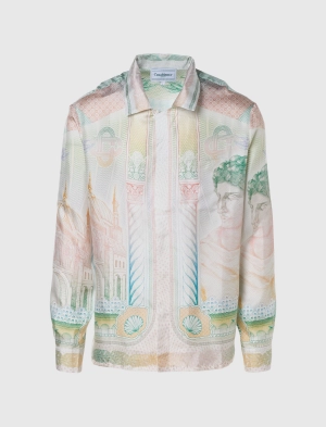 CUBAN COLLAR LONG SLEEVE SHIRT