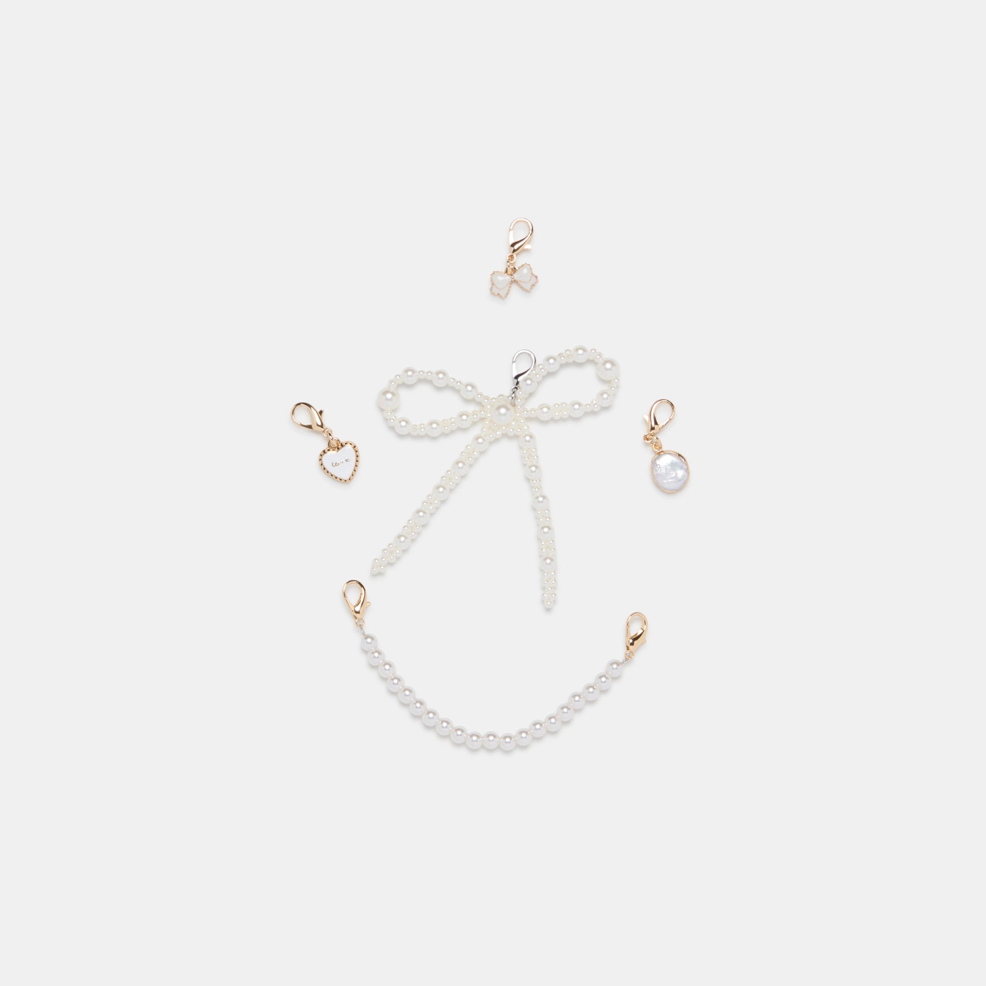 DAYANA SNEAKERS WHITE LACE   PEARL CHARM BUNDLE