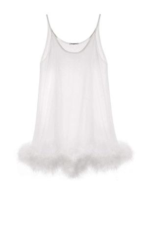 Diana Silk and Marabou Feather Babydoll