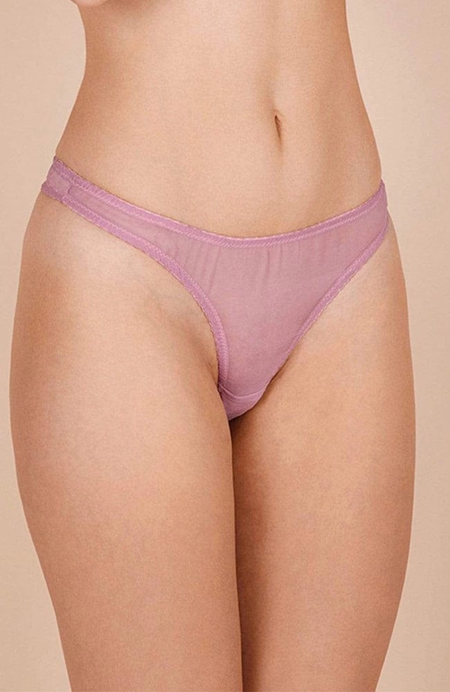 Diana Silk and Marabou Feather Pom Pom Thong