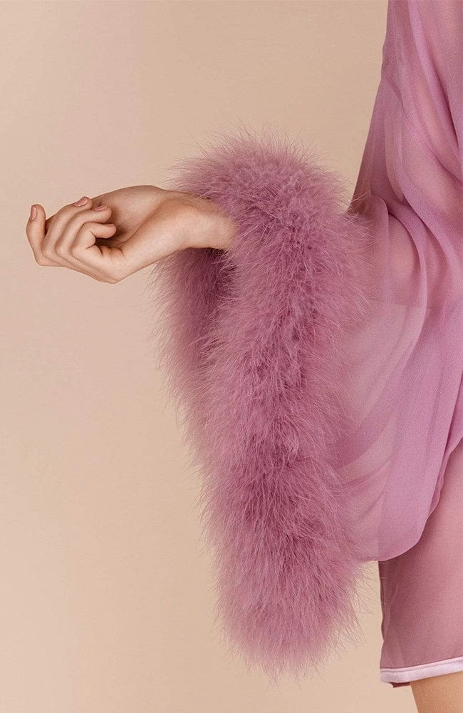 Diana Silk and Marabou Feather Robe
