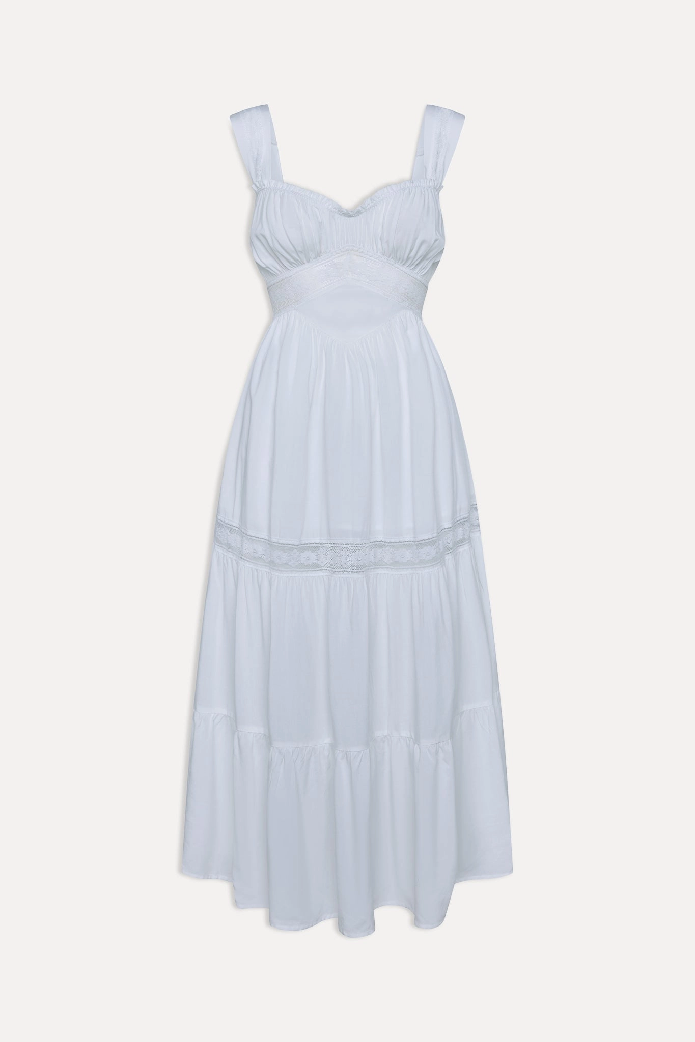 Eden Ruffle Maxi Dress - White