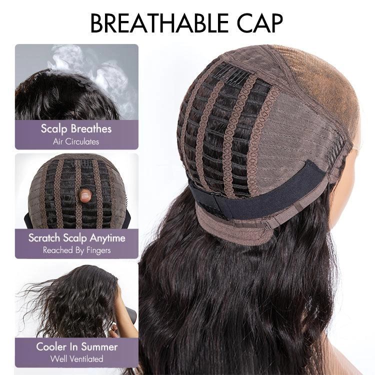 Exclusive Sale | Elegant Copper Ombre Highlights Loose Body Wave / Silky Straight Glueless 5x5 Closure Lace Wig Breathable Cap