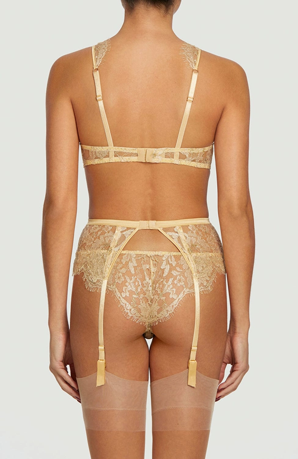 Fiorella Balcony Bra, Suspender and Brazilian Knicker Set