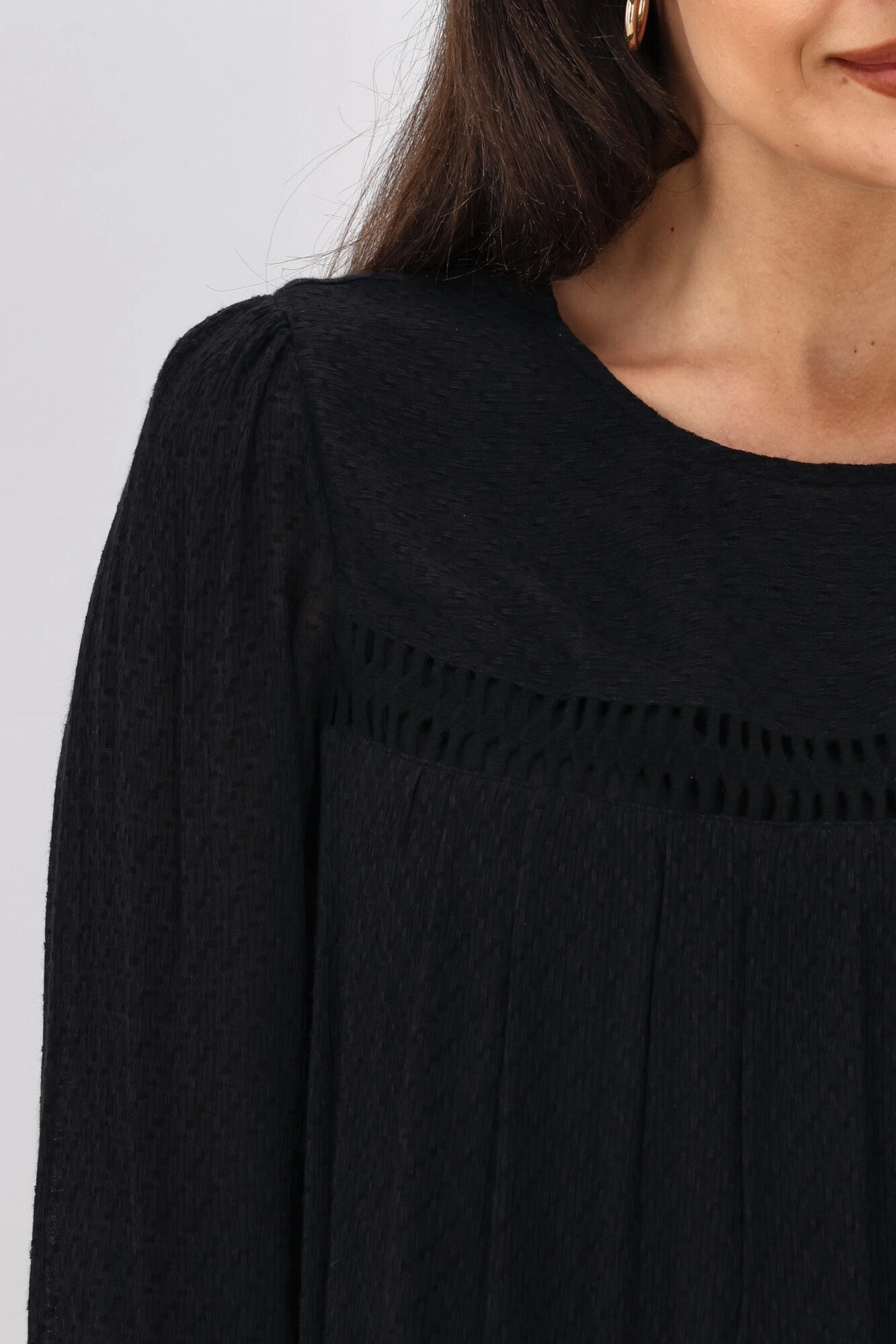 Gloss The Label Evelina Lace Detail Dress Black