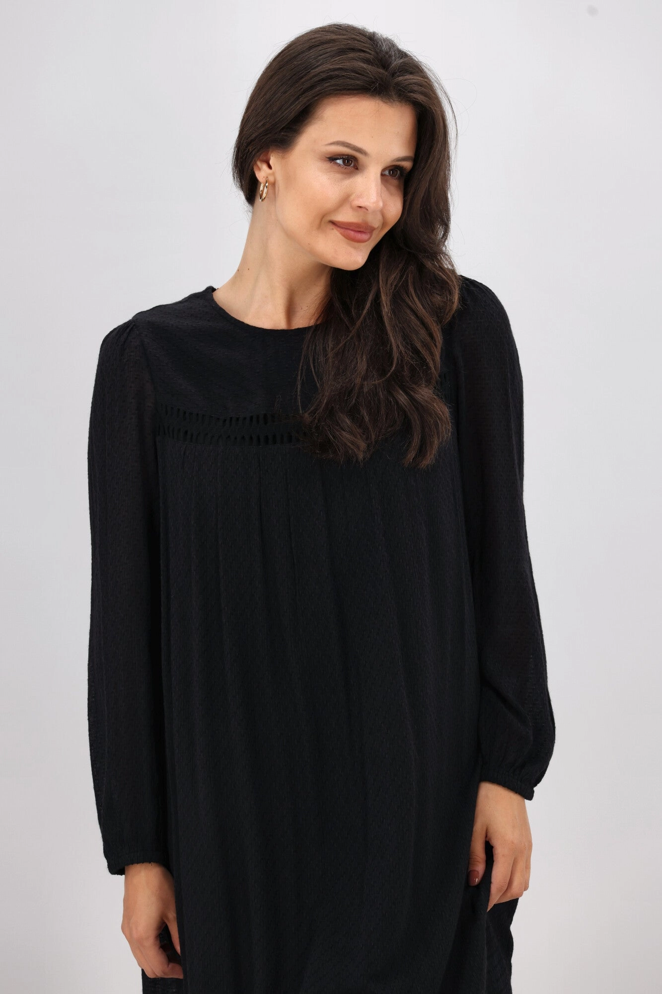Gloss The Label Evelina Lace Detail Dress Black