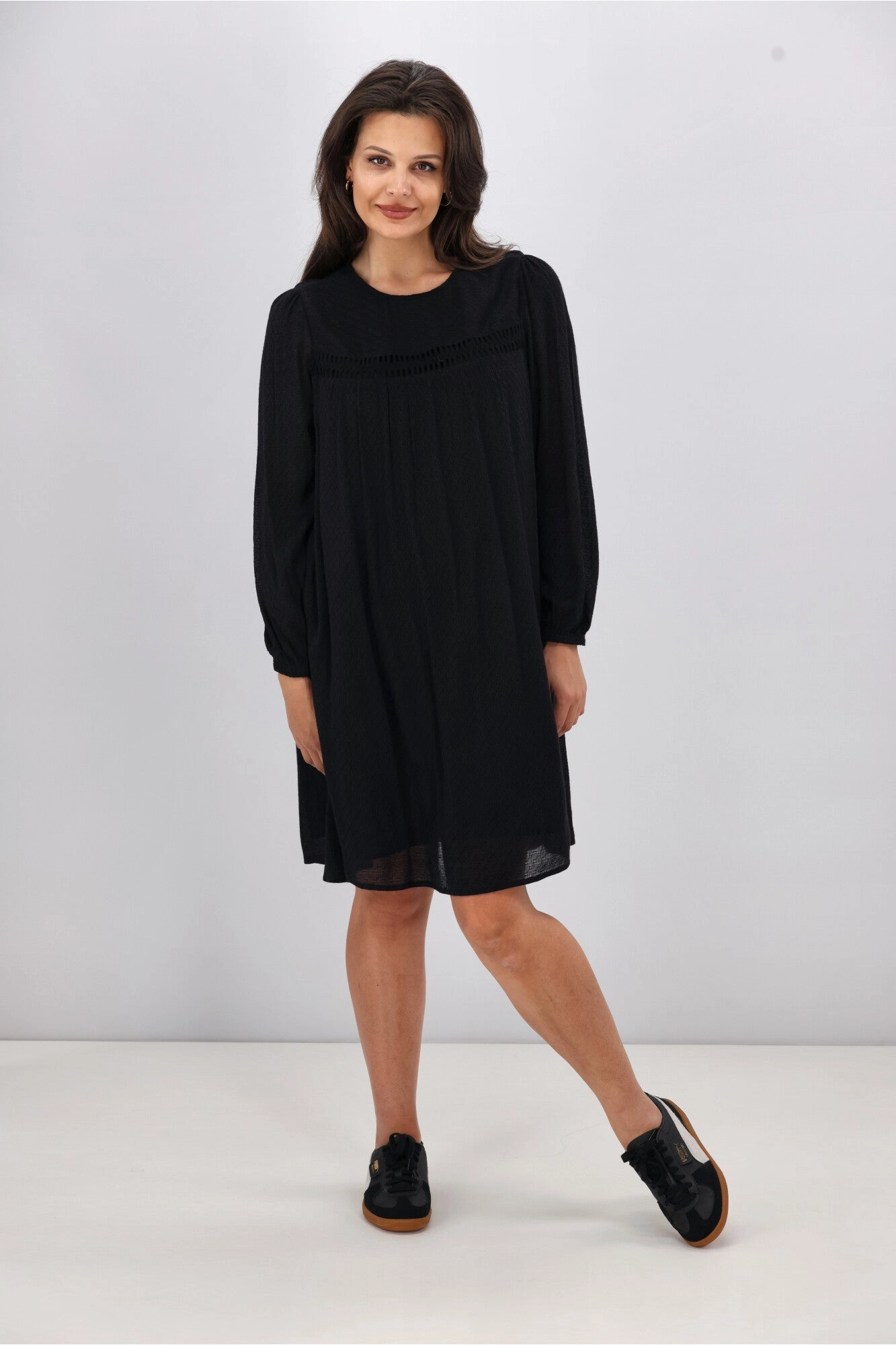 Gloss The Label Evelina Lace Detail Dress Black