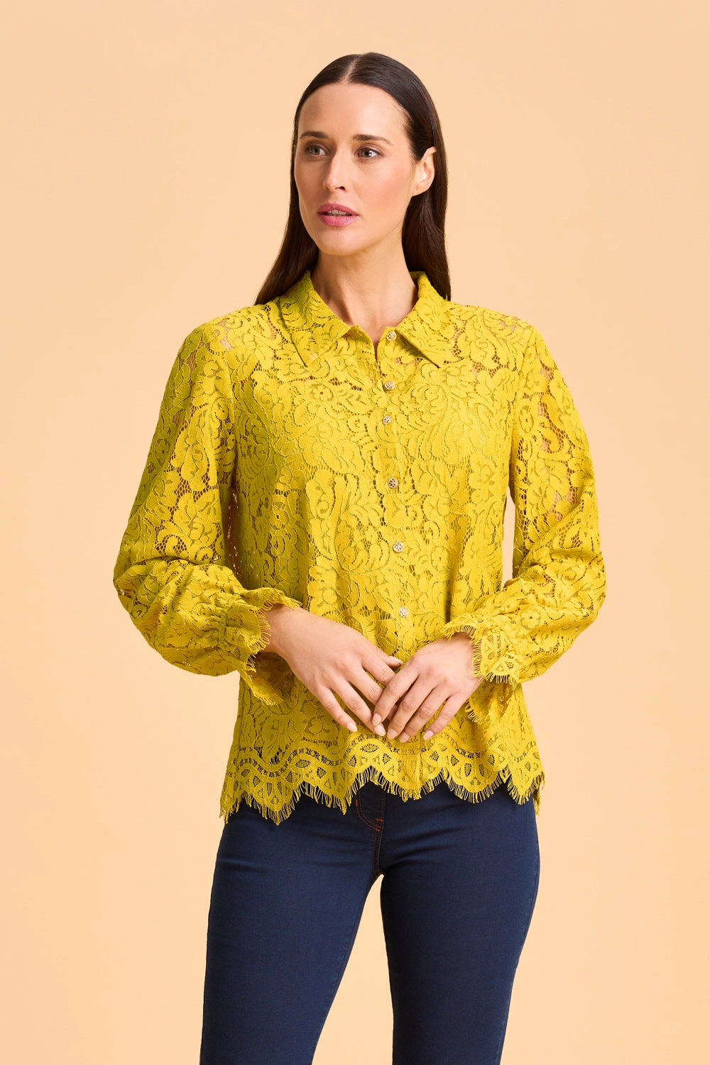 Lace Shirt - Bright Chartreuse