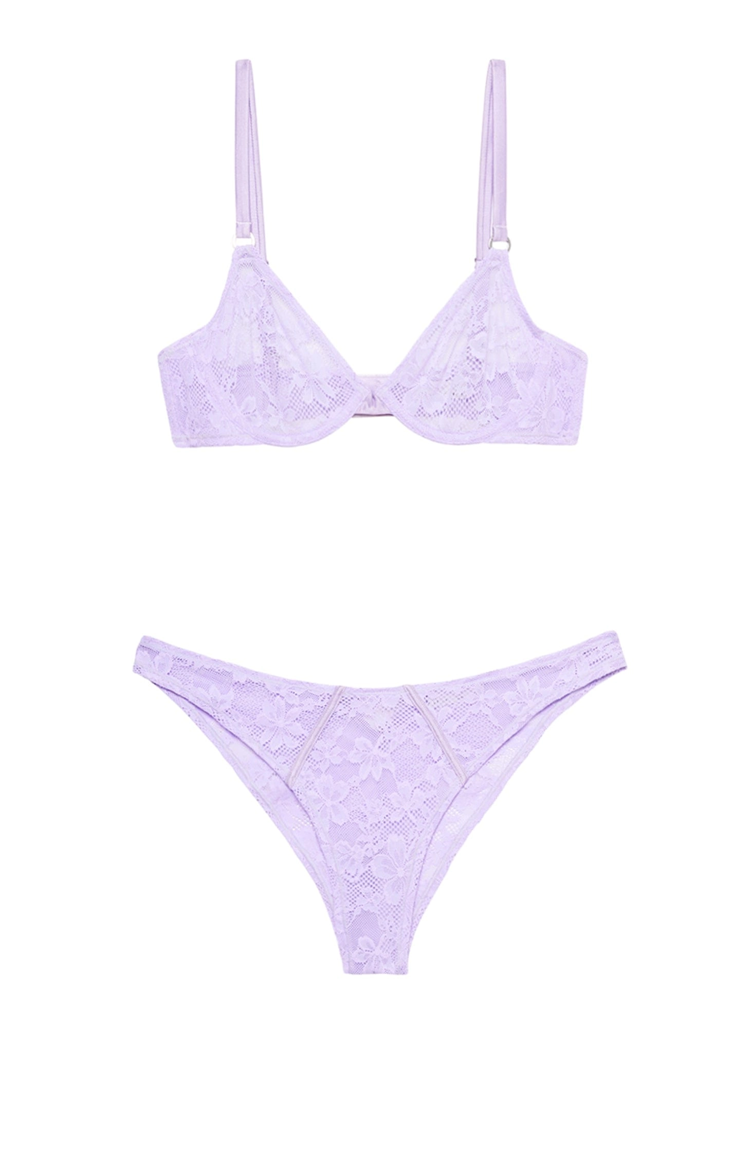 Le Stretch Lace Demi Bra and Cheeky Set