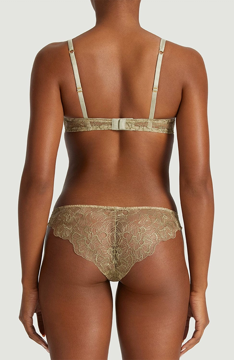 Lila Balcony Bra and Brazilian Knicker Set