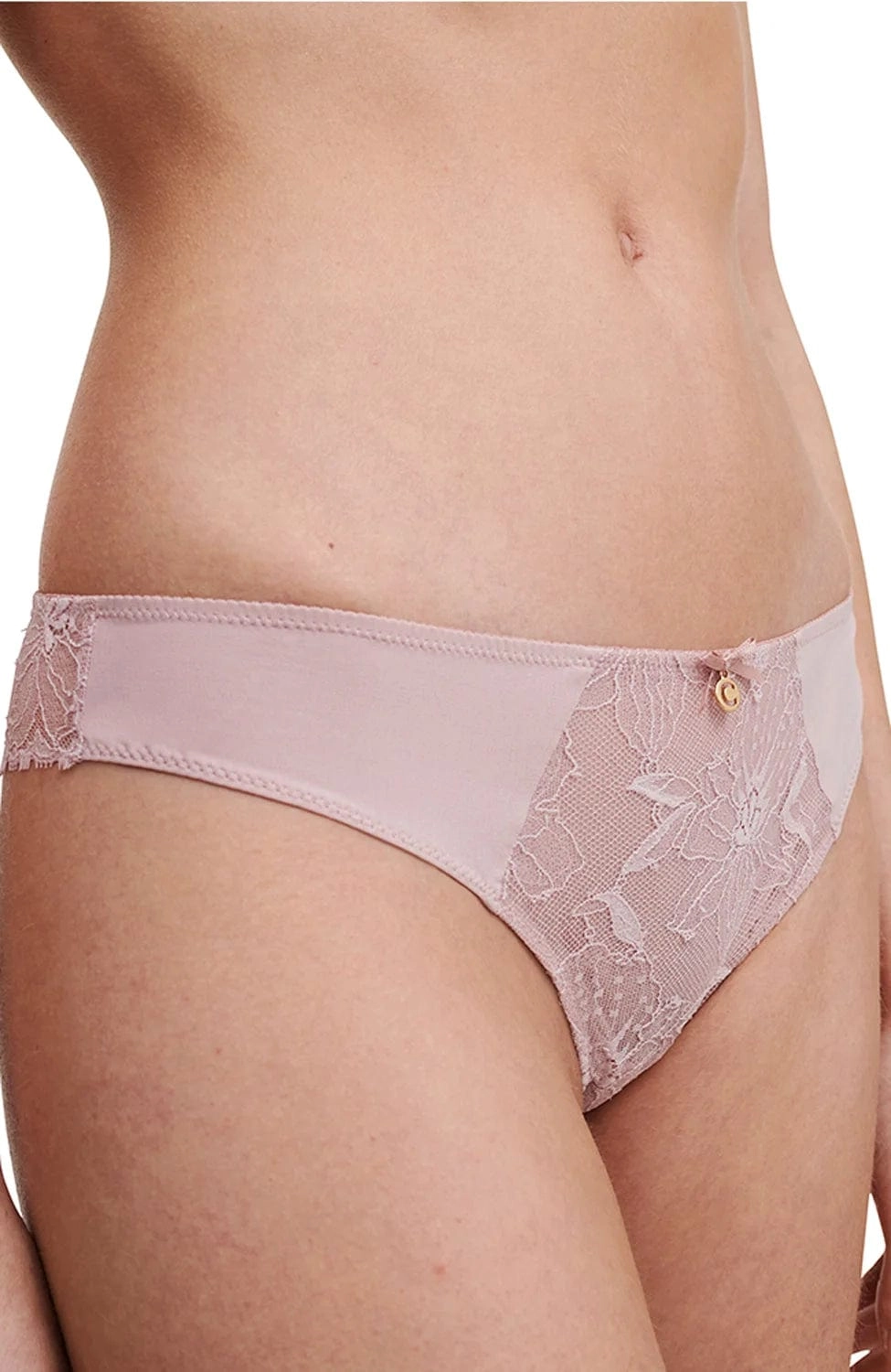 Orchids Half-Cup Balcony Bra and Tanga Set