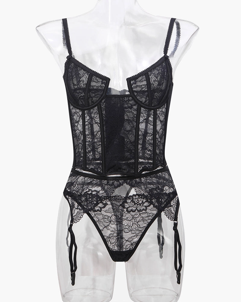 Push Up Corset Bra and Panty Sets