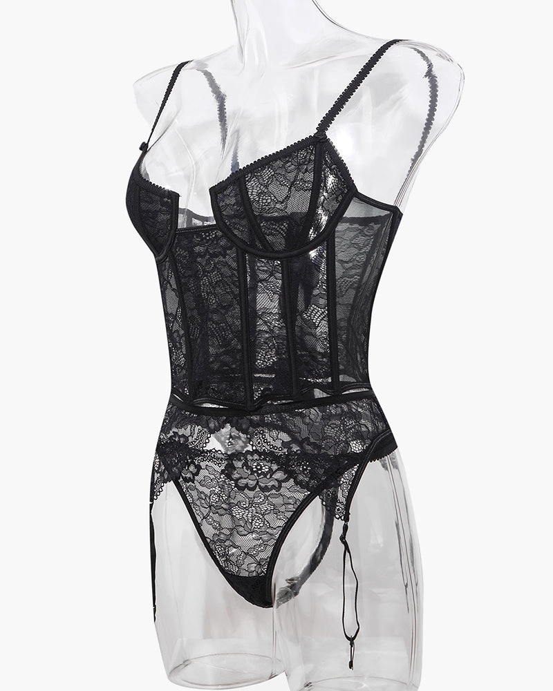 Push Up Corset Bra and Panty Sets