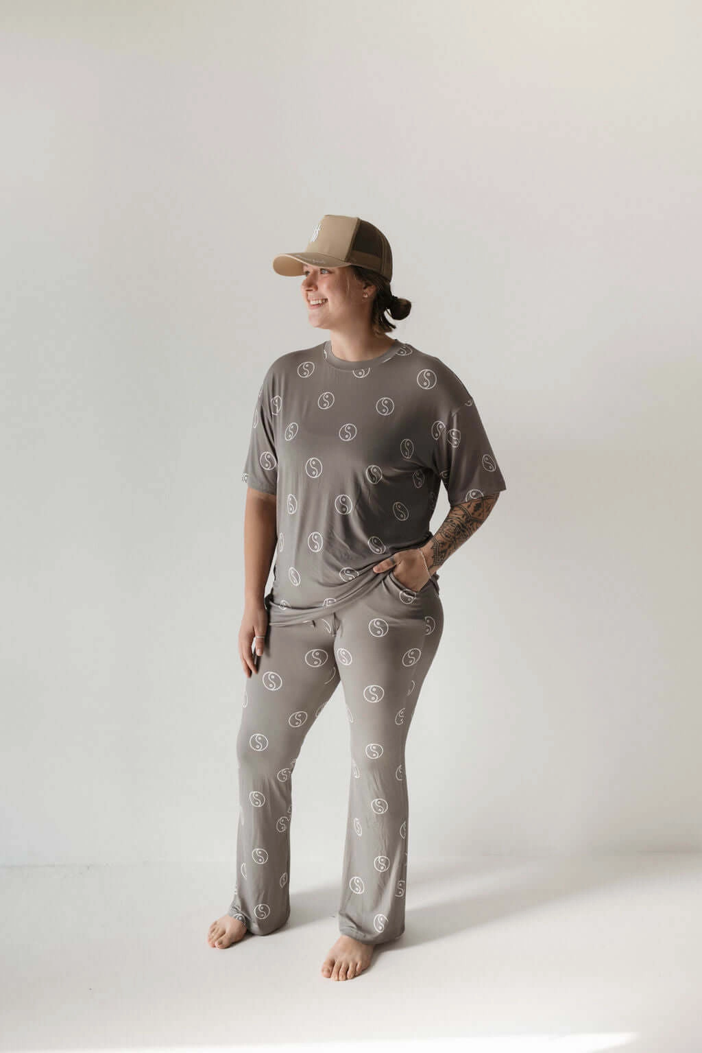 Sage Yin Yang | Short Sleeve Women's Bamboo Pajamas