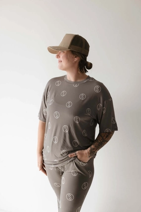 Sage Yin Yang | Short Sleeve Women's Bamboo Pajamas