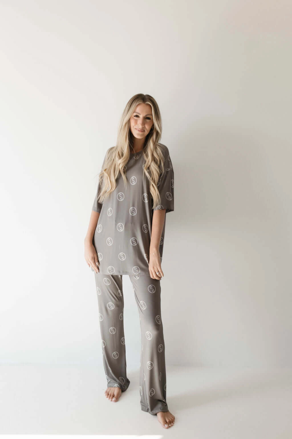 Sage Yin Yang | Short Sleeve Women's Bamboo Pajamas