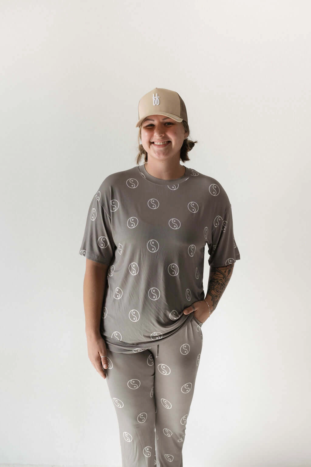 Sage Yin Yang | Short Sleeve Women's Bamboo Pajamas