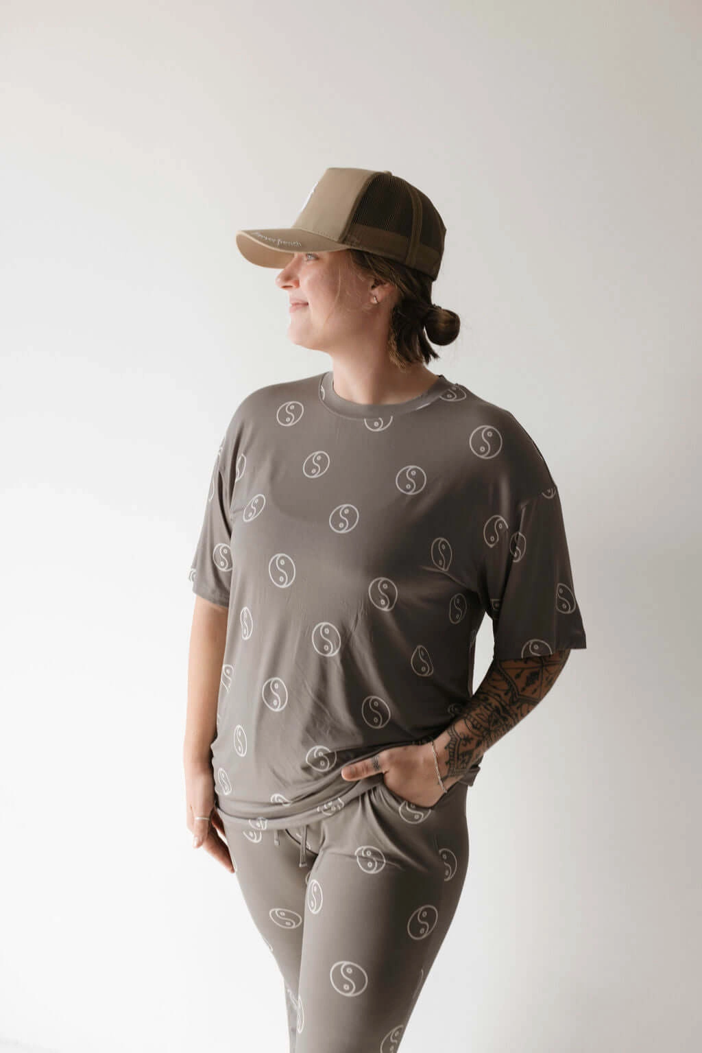 Sage Yin Yang | Short Sleeve Women's Bamboo Pajamas