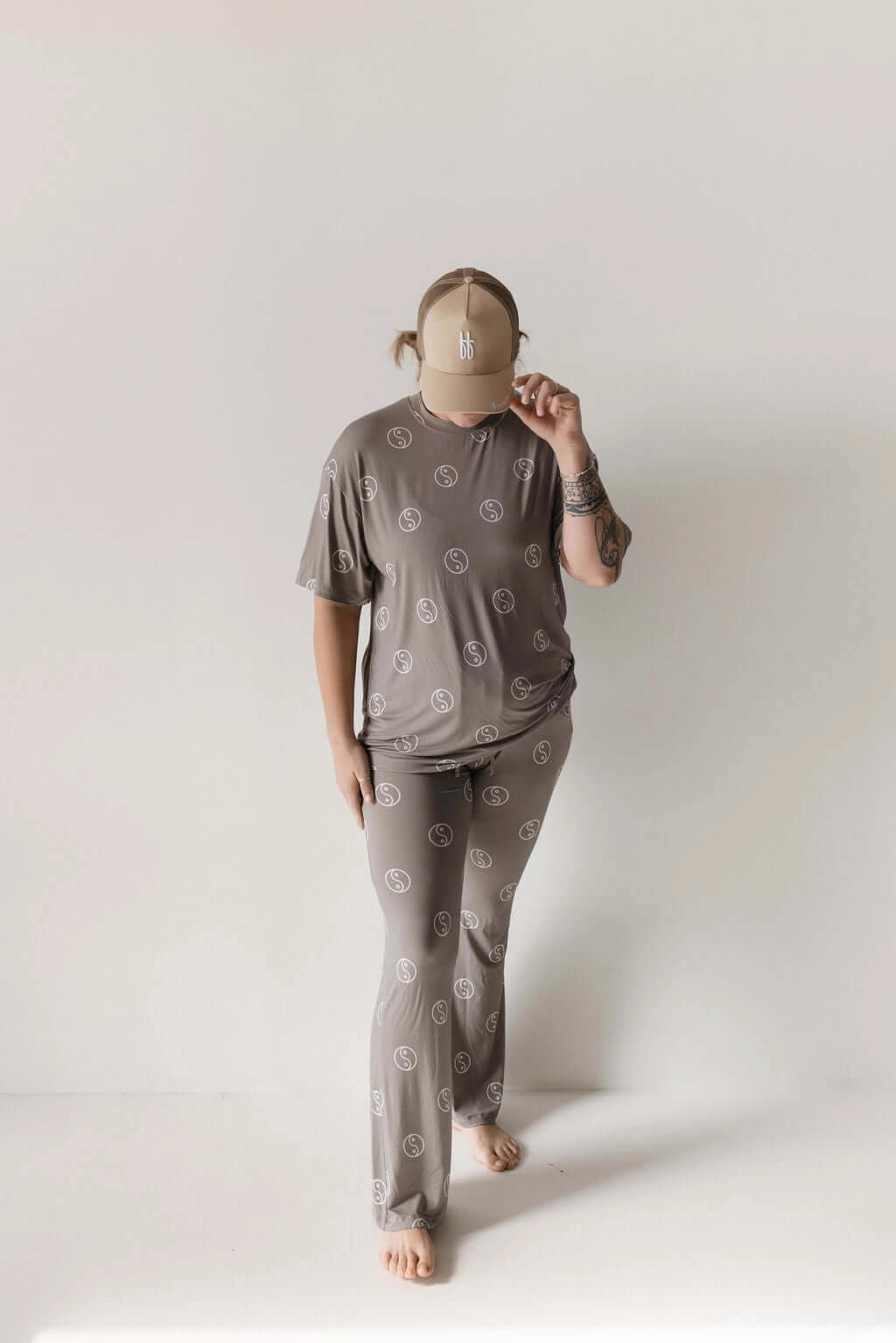 Sage Yin Yang | Short Sleeve Women's Bamboo Pajamas