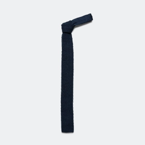 Silk Knit Tie Solid - Navy