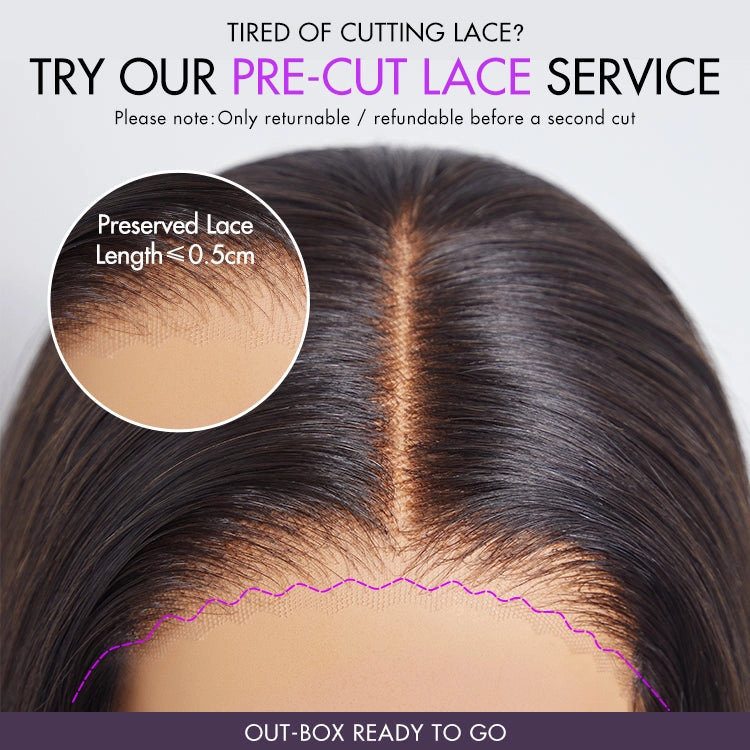 Special Deal | Chic & Natural Layered Bob Wig Ear-to-Ear Wide T Lace Glueless Human Hair Wig Pre-Cut Lace