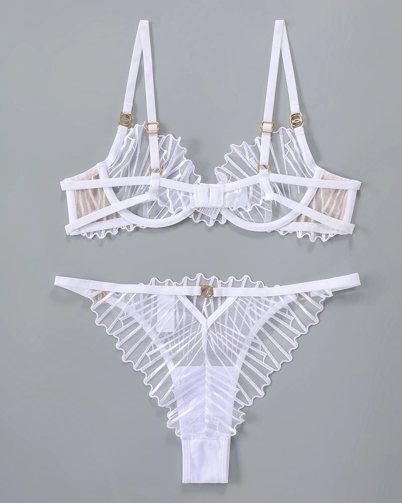 Thin Embroidered Bra and Panty 2 Sets