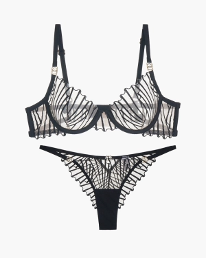 Thin Embroidered Bra and Panty 2 Sets