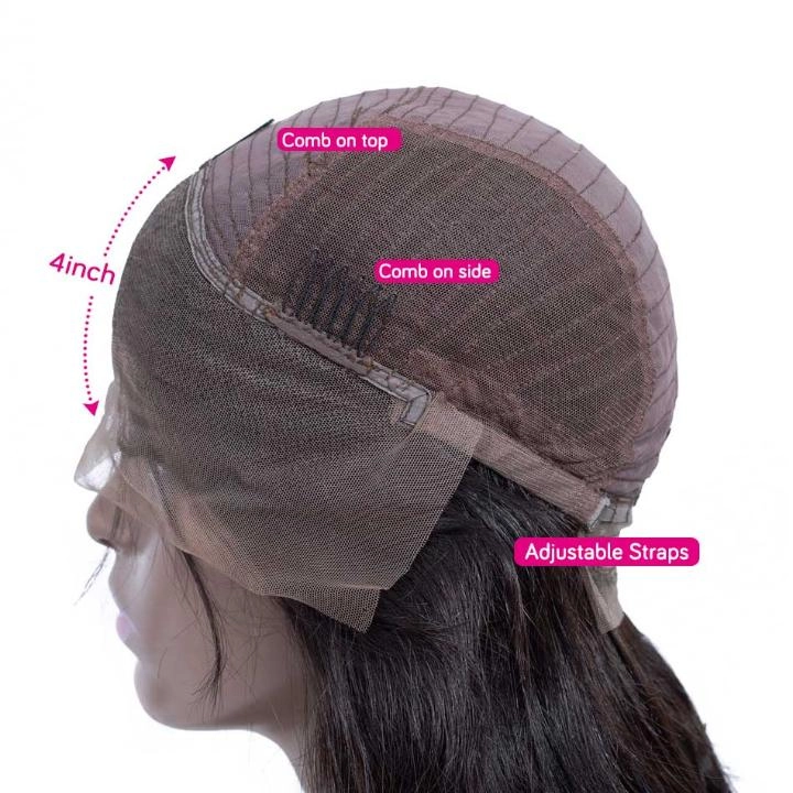 Tuneful 13x4 Short Human Hair Lace Frontal 150% Density Straight Bob Wigs Bogo Deal